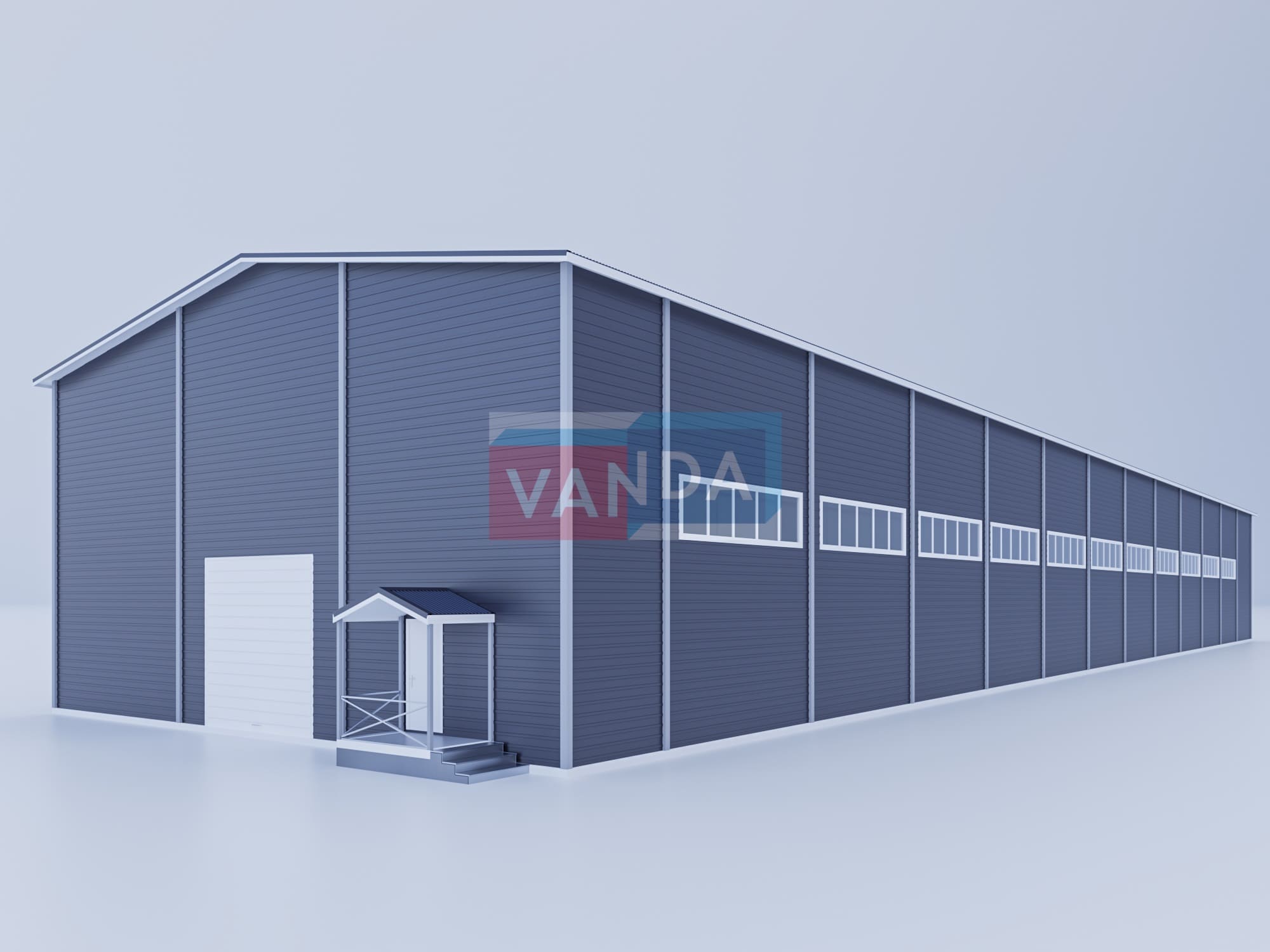 Цех из сэндвич панелей 75х18